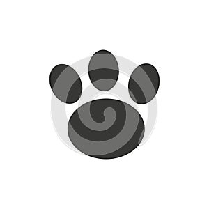 Animal s dog s paw print. Icon. Vector illustration