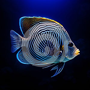 Animal_Saltwater_angelfish_on_white_isolated1_3