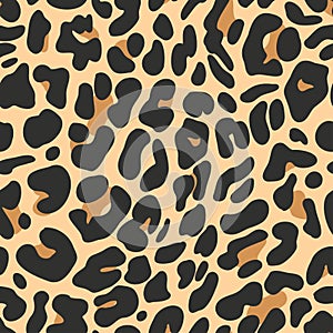 Animal scin seamless pattern. Mammals big cat fur. Predators camouflage. Felidae abstract background, cover, textile, fabric