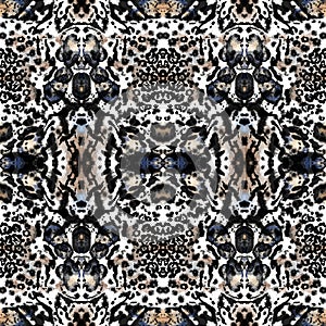 Animal seamless kaleidoscope print