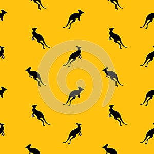 Animal seamless pattern background with kangaroo. Vector Illustration