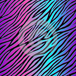 Animal seamless pattern. Repeated patterns. Neon print. Abstract fun background. Texture fashion style. Zebra or tiger skin lines.