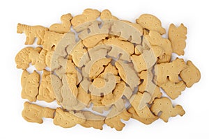Animal shaped cracker isolated on white