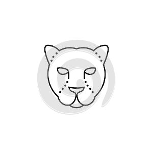 Animal sign icon, puma, cheetah, panther. Vector illustration eps 10