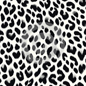 Seamless Leopard Print Pattern - Black.