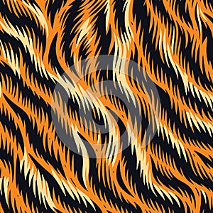 Tiger Stripe Pattern - Orange Black.