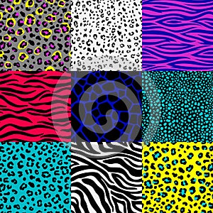 Animal skin patterns set