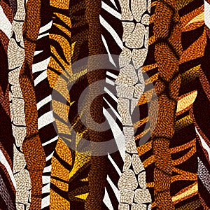 Animal strikes pattern in brown colors