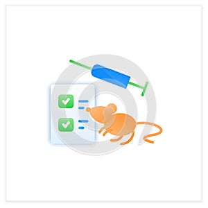 Animal testing flat icon