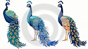 Animal themed: peacock features