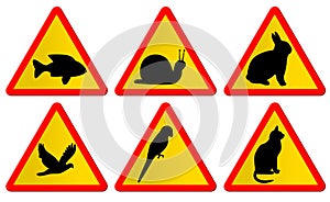 Animal traffic signs