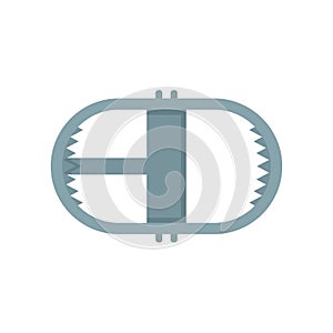 Animal trap icon flat isolated vector