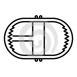 Animal trap icon, outline style