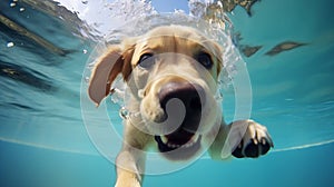 Animal_Underwater_puppy_in_swimming_1