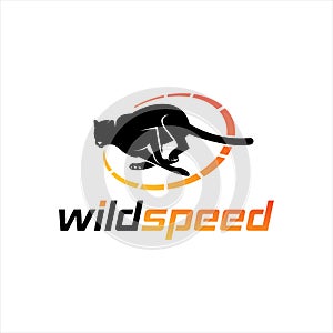 Animal Vector Running Cheetah Logo Design