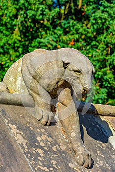 Animal wall of Bute park at Welsh capital Cardiff, UK