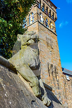 Animal wall of Bute park at Welsh capital Cardiff, UK