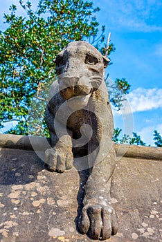 Animal wall of Bute park at Welsh capital Cardiff, UK