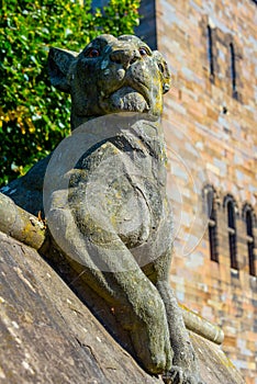 Animal wall of Bute park at Welsh capital Cardiff, UK