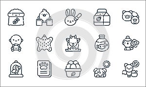 animal welfare line icons. linear set. quality vector line set such as bat, organic eggs, bird cage, dog, vaccination, wildlife,
