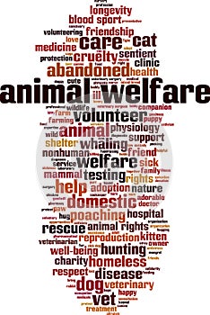 Animal welfare word cloud