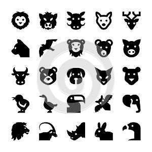 Animals and Birds Vector Icons 2