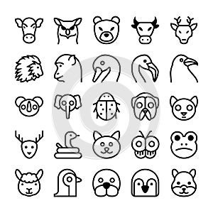 Animals and Birds Vector Icons 3