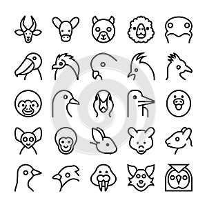 Animals and Birds Vector Icons 9 photo