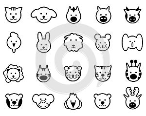 Animals black icons