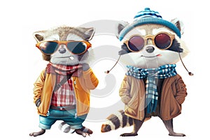 animals dressed in cool and stylish outfits that reflect their cool and collected personalities.