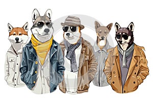 animals dressed in cool and stylish outfits that reflect their cool and collected personalities.