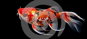 Animals fishes pets aquarium pond background - japanese koi, AI