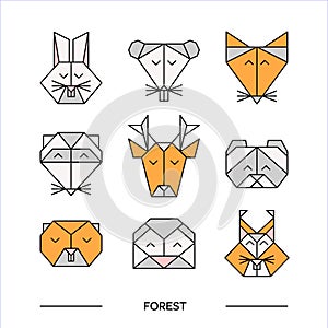 Animals forest origami 11