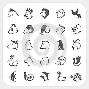 Animals icons set