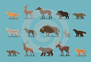 Animals icons. Wild boar