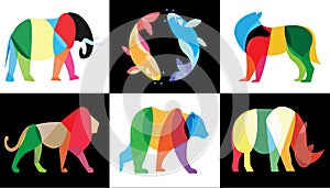 Animals logo and wallpaper design