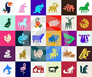 Animals logos collection