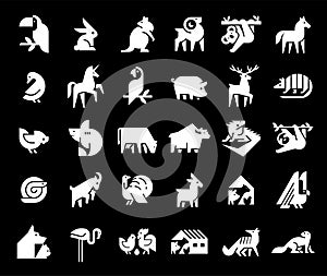 Animals logos collection