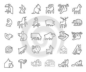 Animals logos collection