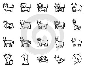 Animals outline icon and symbol for website, application