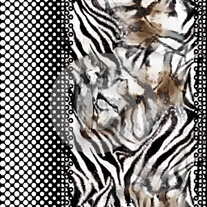 Animals pattern.Silk scarf design, fashion textile.