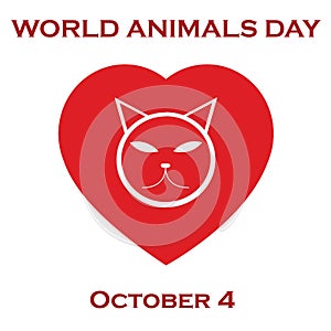 Animals on the planet, animal shelter. World animal`s day.