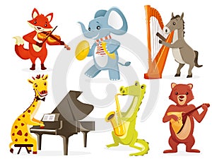 Animals playing intruments