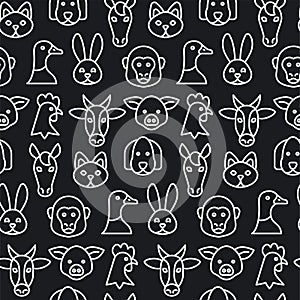 Animals seamless pattern