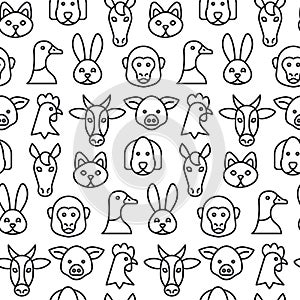 Animals seamless pattern