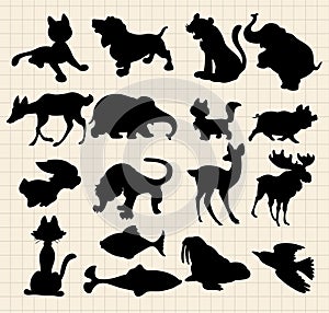 Animals silhouettes