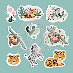 Animals sticker set