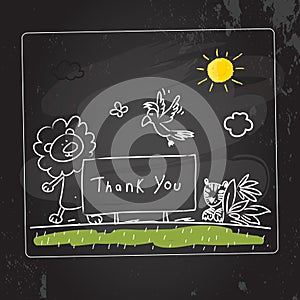 Animals thank you card