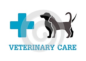 Animals on vet symbol