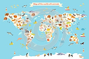 Animals world map